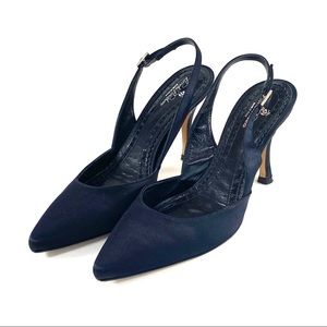 Brooks Brothers Black Slingback Pump Made in Italy